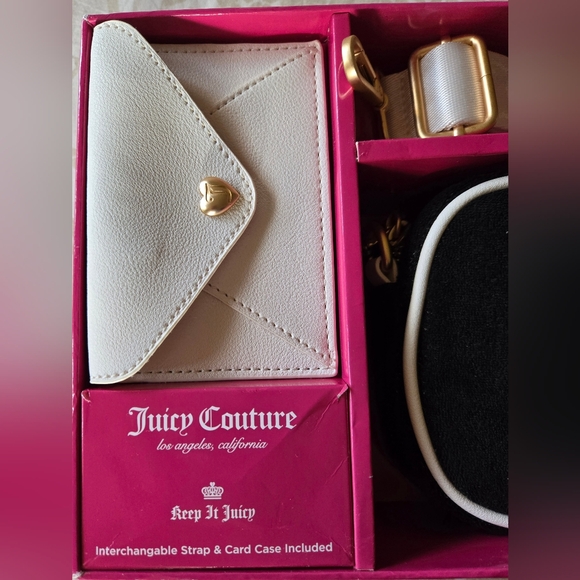 Juicy Couture NIB Black and White Crossbody Bag And Coin Pouch Set - Picture 4 of 5